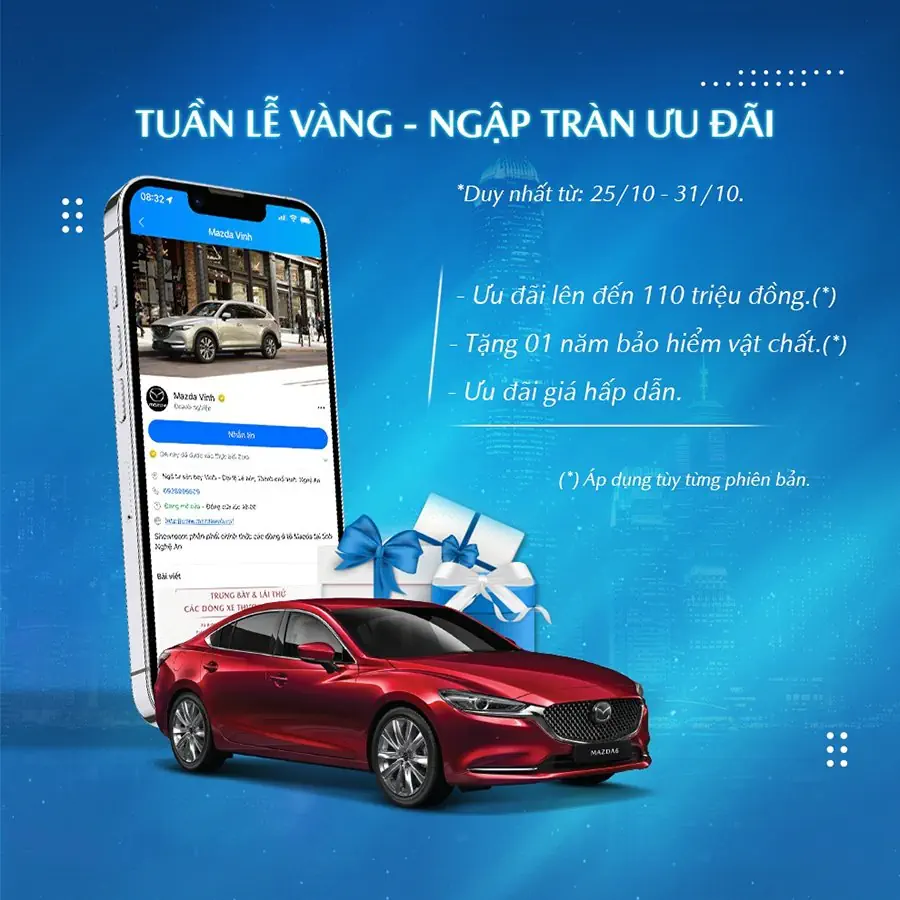 TUẦN LỄ VÀNG - NGẬP TRÀN ƯU ĐÃI TẠI MAZDA NGHỆ AN
