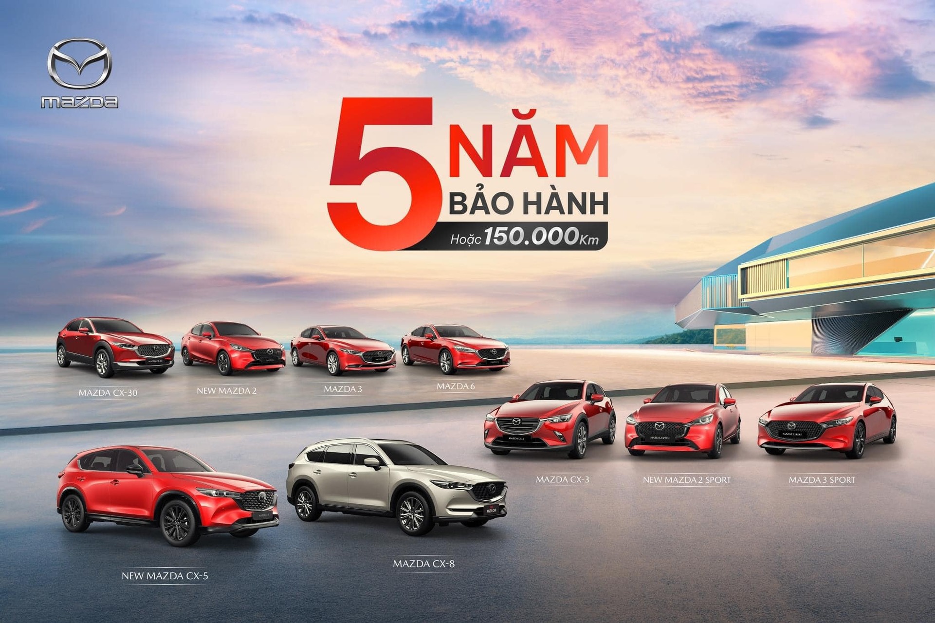 TỰ TIN TRẢI NGHIỆM XE MAZDA VỚI CHÍNH SÁCH BẢO HÀNH 5 NĂM